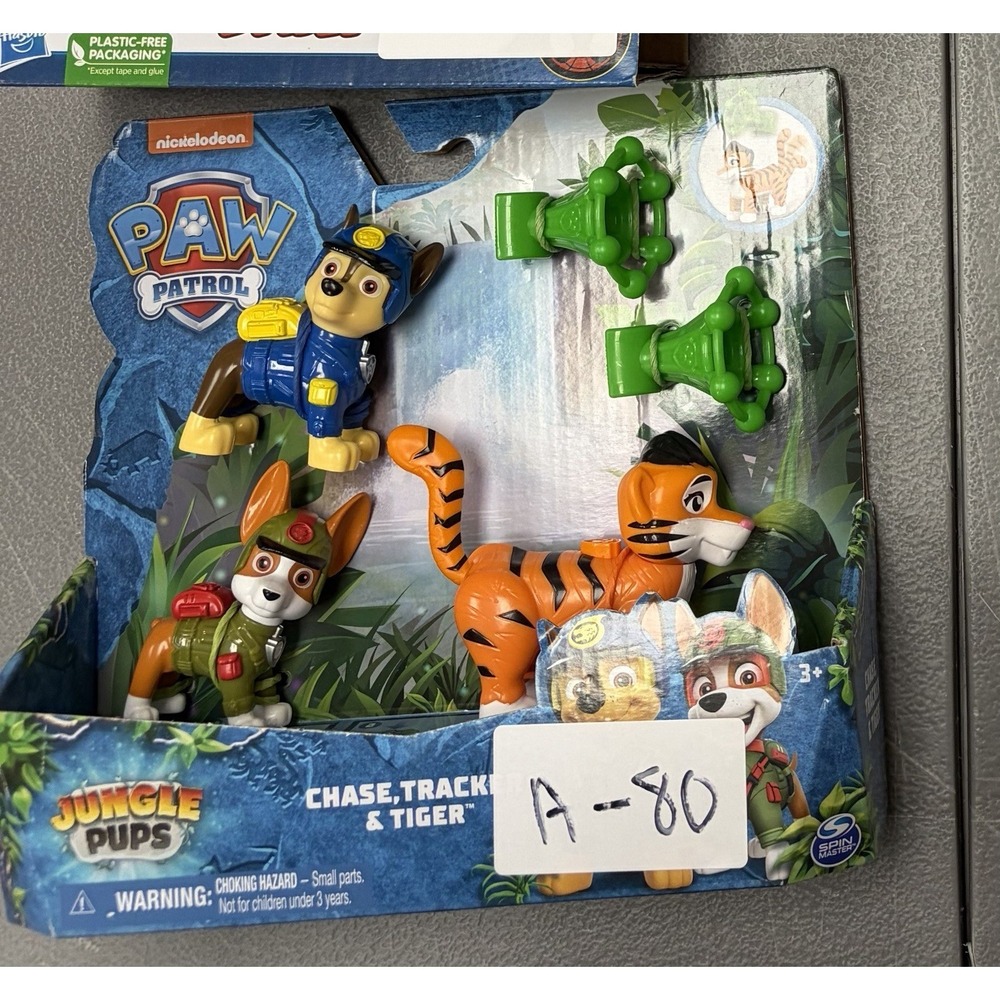 Paw Patrol Jungle Pups CHASE, TRACKER, AND TIGER Includes Projectiles